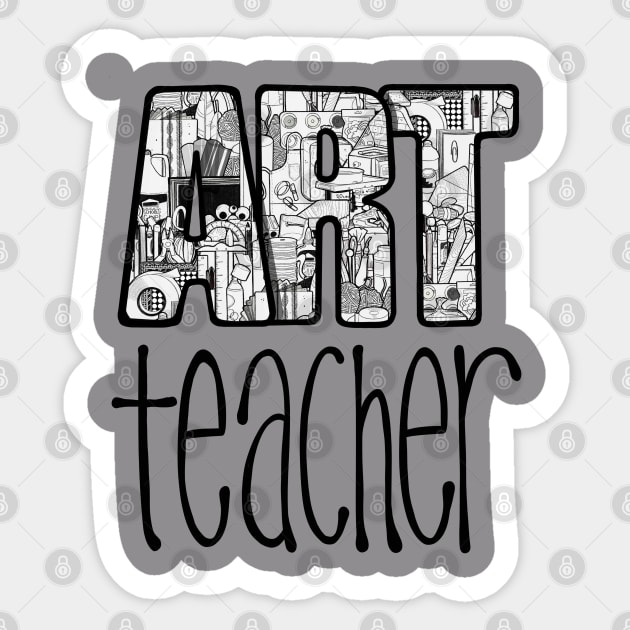 Art Teacher Doodle Supplies Cartoon Sticker by The Craft ACE